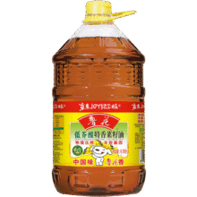 鲁花 食用油 低芥酸特香菜籽油 6.18L   物理压榨99.9元 (月销1w+)