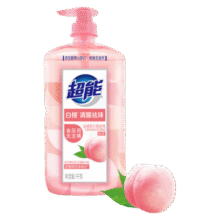 超能洗洁精大桶清腥去味1kg*2白桃去油食品用宝宝餐具果蔬家庭洗涤灵 1kg白桃洗洁精*2瓶23.9元