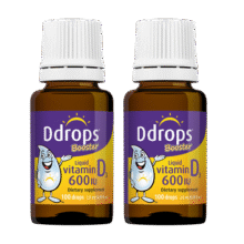 Ddrops滴卓思婴幼儿维生素d3滴剂drops新生婴儿vd3钙吸收DD小滴瓶 【1-18岁】D3滴剂600IU*2瓶299元