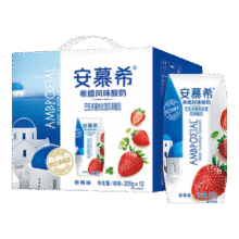 安慕希伊利希腊风味草莓味酸奶草莓味205gx12盒x1箱2月产42.7元（需领券）
