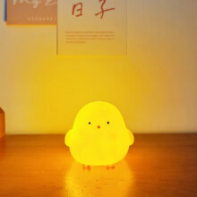 卡通小鸡仔小夜灯高颜值卧室可爱装饰发光玩具儿童生日1元 包邮