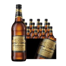 Budweiser 百威 美式拉格黑金啤酒 玻璃瓶 600mL*12瓶￥65.92 4.1折 比上一次爆料降低 ￥8.88
