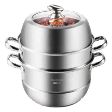 美厨（maxcook）蒸锅 304不锈钢30CM三层蒸锅 加厚复底汤锅 燃气电磁炉通用MCZ827119元 (月销4000+)