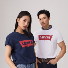 再降价、plus会员：Levi's李维斯 情侣纯棉T恤53元、包邮