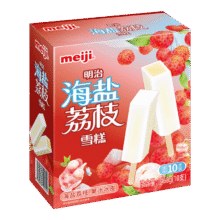 PLUS包邮：明治冰淇淋雪糕甜筒冰棒任选系列 海盐荔枝46g*10支（任选5件）89元（需领券，合17.8元/件）