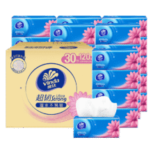维达（Vinda）抽纸 超韧3层120抽*30包S码 ×2件43.84元（需领券，合21.92元/件）