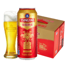 13日28点、plus会员：青岛啤酒 TSINGTAO 福如东海10度500mL*12罐 赠博物馆扎杯81.11元（需领券，合40.55元/件）