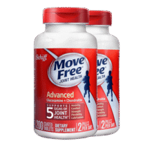 Move Free益节氨糖软骨素红瓶200粒 维骨力钙片成人中老年美国氨基葡萄糖 【200天量】红瓶200粒 x2瓶568元