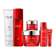 玉兰油（OLAY）2代大红瓶套装胜肽水乳护肤化妆品礼盒紧致抗皱淡纹补水保湿礼物 大红瓶水250ml+5瓶249元（需领券）