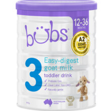 【0元试喝】澳洲进口bubs羊奶粉3段dha益生菌婴儿a2山羊奶800g罐258元 (券后省50)