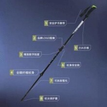 PEAK 匹克 超轻可伸缩外锁碳纤维登山杖 PKDSZ617￥69.00 5.8折