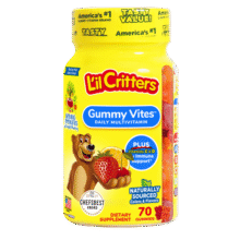 小熊糖（L'ilCritters）丽贵补钙锌ADd3叶黄素维生素C0防腐剂儿童营养包软糖零食70粒2岁+54元 (券后省10,月销1w+)