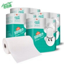 竹浆原液！安蓓美 双层厨房用纸 75节*8卷￥17.40 2.9折 比上一次爆料上涨 ￥0.5