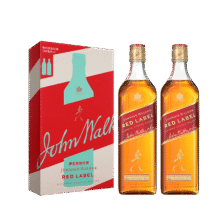 PLUS会员：尊尼获加（JOHNNIE WALKER）洋酒 红方红牌 双支礼盒装 700ml*2瓶*1件299.2元（需领券，合149.6元/件）