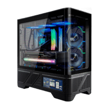 瓦尔基里（VALKYRIE）VK03-M BLACK 黑色 M-ATX 游戏电脑台式机箱 支持360水冷 6.2吋触摸屏 曲面玻璃270°海景房258.74元（需领券，需plus会员）
