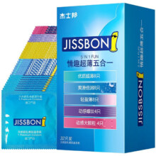 jissbon 杰士邦 润滑螺纹颗粒计生用品 超薄五合一32只*1盒29.9元（需领券）