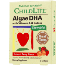 ChildLife童年时光藻油dha 0防腐儿童藻油 婴幼儿dha 学生补脑dha  进口 6个月+体验装 9粒/盒39.9元