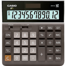 卡西欧(CASIO)超宽计算器DH-12-BK黑色无声 12位双电源  专业计算系列53.1元 (券后省0.9)