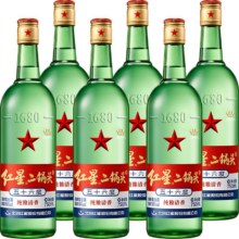88VIP: 红星二锅头大二绿瓶56度750ml*6瓶整箱装118.07元+10.38元淘金币