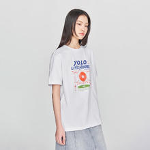 Lee 25春夏舒适版圆领Logo印花男女同款短袖T恤 白色 M48.3元