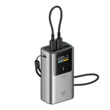 CUKTECH酷态科10号超级电能棒mini10000毫安时充电宝55W快充可拆卸自带线可上飞机适用苹果16/小米15/华为97.77元