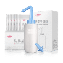 维德（WELLDAY）洗鼻器儿童成人洗鼻盐生理盐水洗鼻腔清洗器鼻炎喷剂非电动洗鼻器壶 洗鼻器500ml+30包盐+双洗鼻头15.8元 (券后省9)