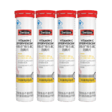 Swisse斯维诗 维生素C泡腾片 450mg维c/片 高含量vc泡腾片 蓝帽认证 【清新草莓味】4g/片*20片*4管140元 (月销1000+)