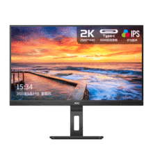 AOC显示器 23.8英寸 2K高清 100Hz IPS低蓝光Type-C 旋转升降娱乐办公电脑显示器 Q24P2C1199元 (月销1000+)