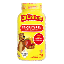 小熊糖【25年9月底】lilcritters美国进口儿童维生素D3+磷钙软糖150粒79.9元