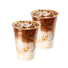 美团 Peet's coffee 芝士分子拿铁标杯（双杯）套餐兑换券原价76元现39.9（合19.9/杯）