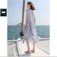 3COLOUR 三彩 ibudu系列 欧若风莱 赛尔大摆圆领无袖连衣裙女240.2元