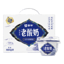 蒙牛（MENGNIU）全程冷链 内蒙古老酸奶原味风味酸牛乳 礼盒装140g*9杯29.9元