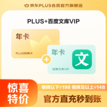 PLUS+百度文库VIP联名年卡100元