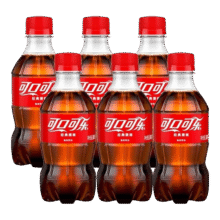可口可乐 碳酸饮料汽水300ml*6瓶4.65元