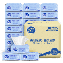太阳（sun）抽纸 3层加厚80抽*30包纸巾整箱面巾纸抽取软抽 源头直发19.27元（需领券）都想多囤的可以买5件