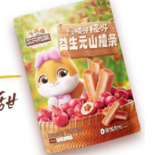 88VIP：三只松鼠 益生元山楂条零食 500g*1袋7.21元包邮+139淘金币