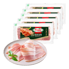 荷美尔（Hormel）经典香煎培根120g/袋*5 冷冻食品 培根切片 儿童早餐火锅烧烤食材77.8元（需领券，合38.9元/件）