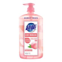 超能 洗洁精白桃西柚家用大瓶实惠果蔬餐具洗碗1kg6.99元
