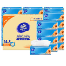 维达 超韧抽纸  3层*100抽*24包 × 3件74.67元（需领券，合24.89元/件）