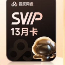 百度网盘SVIP13月卡  超级会员年卡+月卡 极速下载填手机号充值192元