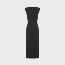 ZARA 高级知性优雅收腰垫肩无袖开叉连衣裙256元