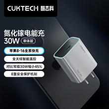 酷态科 苹果充电器30W氮化镓PD快充兼容20W24.21元