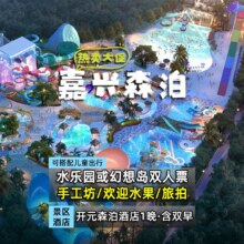 美团【双人票·双园任选】嘉兴开元森泊1晚+水乐园或幻想岛原价1582元现984（合492/人）