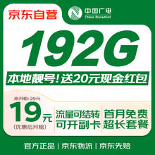 中国电信 流量卡19元月租135G电话卡长期手机卡低月租5G纯上网手机号码电信星卡大王卡