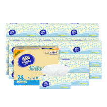 维达 抽纸 细韧精致雏菊 XS码 3层 100抽*24包 整箱装合22.9元/箱，折0.95元/包