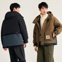 反季特价！Snow Flying 雪中飞 男士短款连帽羽绒服 两色￥169.00