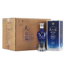 洋河蓝色经典 天之蓝 口感绵柔浓香型白酒 52度 520mL 1瓶399元 (券后省20)