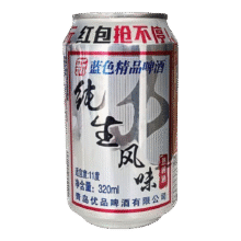 纯生风味啤酒 320mL 1罐0.60元（天降好券后，没有券2元）