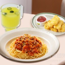 美团 菲滋意式餐厅 经典意式肉酱面+菲乐鸡块+冰橘青柠汁套餐兑换券·1张门市价46.9元现价仅需19.3元