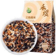 禾煜 三色糙米 2斤（黑米 红米 糙米 五谷杂粮 粗粮主食 真空装）16元 (券后省20,月销1w+)